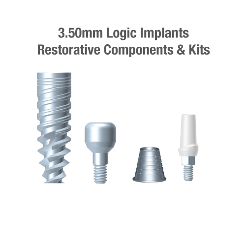 3.5mm Diameter Logic Implants, Restorative Components & Kits