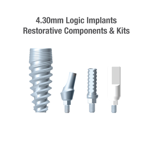 4.3mm Diameter Logic Implants, Restorative Components & Kits