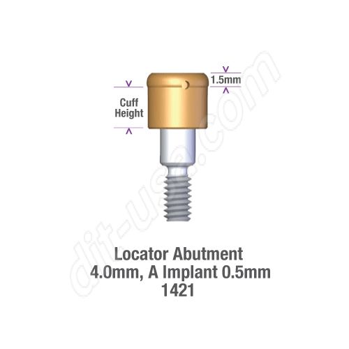 Locator Abutment 4.0mm A Implant 0.5mm