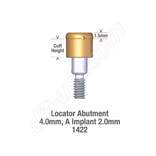 Locator Abutment 4.0mm A Implant 2.0mm