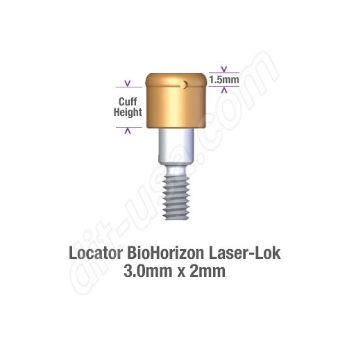 LOCATOR BIOHORIZON LASER-LOK 3.0mm X 2mm (#1928) Implant Abutment