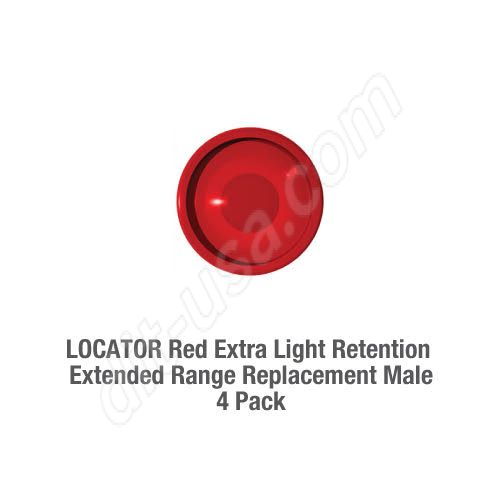 1.0lbs LOCATOR Red Extra Light Retention Extended Range Replacement Male - (4 Pack)