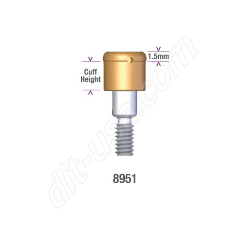 Locator MIS 3.75, 4.2mm DIAMETER x 0mm INTERNAL HEX IMPLANT (STANDARD PLATFORM) Implant Abut #8661