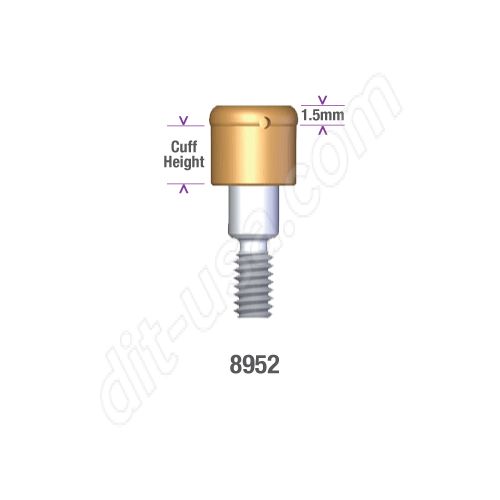 Locator MIS 3.75, 4.2mm DIAMETER x 0mm INTERNAL HEX IMPLANT (STANDARD PLATFORM) Implant Abut #8661