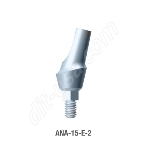 2mm Cuff 15 Degree Angled Titanium Abutment for Standard Platform Internal Hex Connection