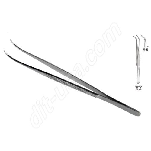 TISSUE FORCEPS ANATOMICAL SEMKEN CURVED 130MM