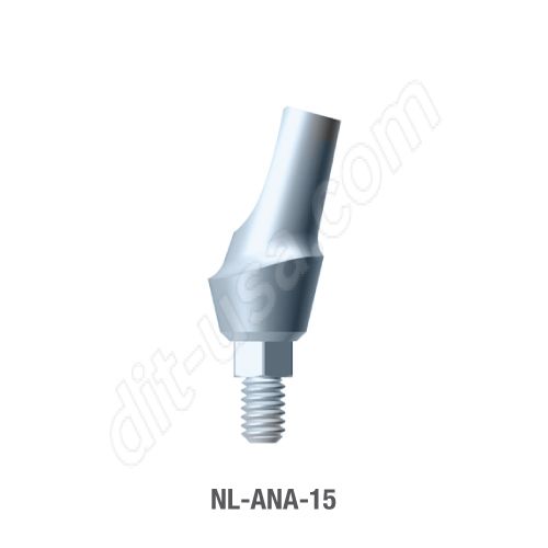 15 Degree Angled Titanium Abutment for Narrow Platform Conical Connection