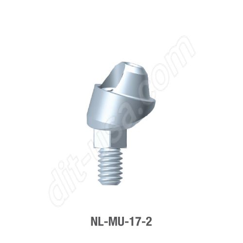 2mm Cuff 17 Degree Angled Multi-Unit Abutment for Narrow Platform Conical Connection