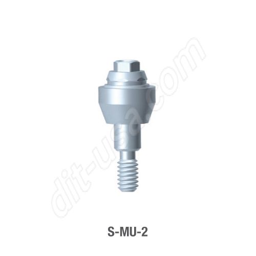 2mm Cuff Straight Multi-Unit Abutment for Standard Platform Internal Hex Connection