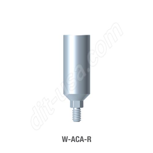 Round Profile Straight Titanium Preperable Abutment for for Wide Platform Internal Hex Connection