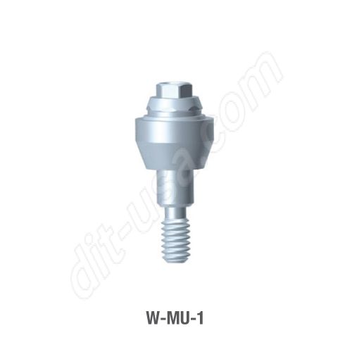 1mm Cuff Straight Multi-Unit Abutment for Wide Platform Internal Hex Connection