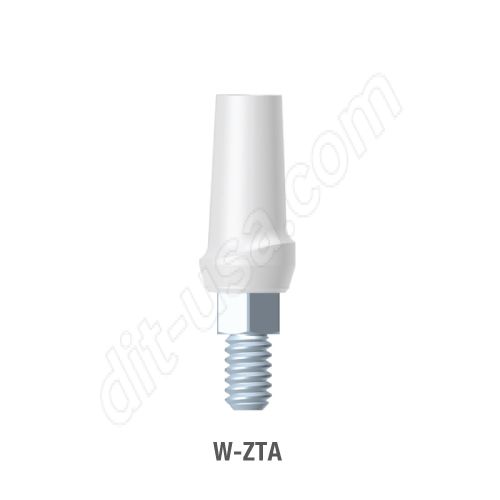Straight Zirconia Abutment for Wide Platform Internal Hex Connection