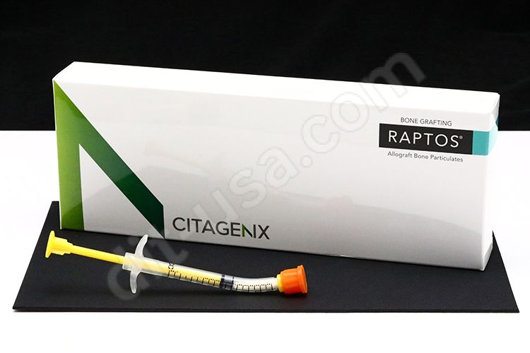 0.5cc (200-850µm) Premium Blend Min/Demin Cortical Raptos® Particulate Syringe