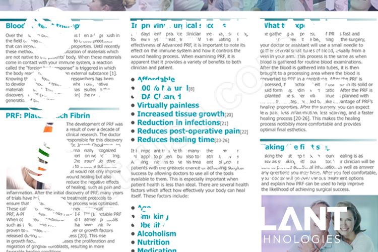PRF Patient Education Tri-Fold Brochures - 50/box