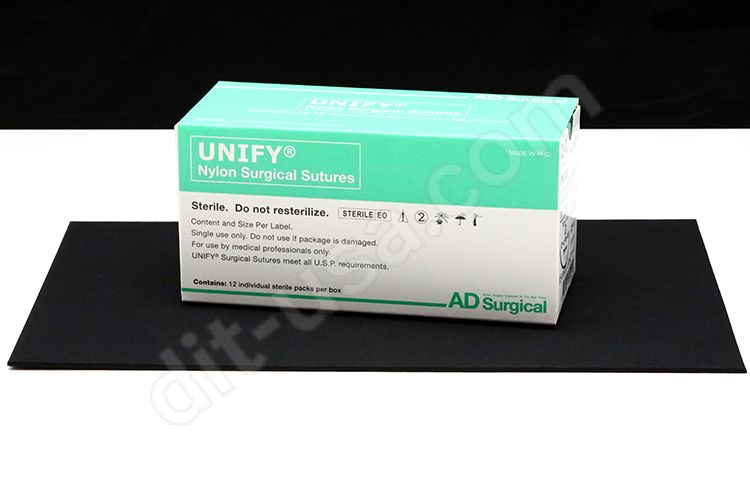 5-0 x 18" Unify Nylon Sutures with P-3 Needle - 12/Box