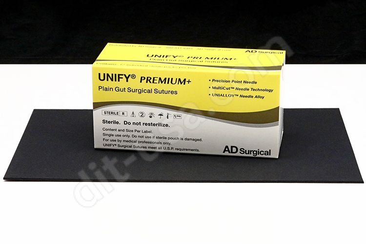 5-0 x 18" Unify Premium Plain Gut Sutures with PS-3 Needle - 12/Box