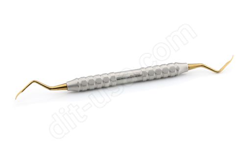 Modified Prichard Surgical Curette, DE, Tru-Grip® Handle, Gold Titanium