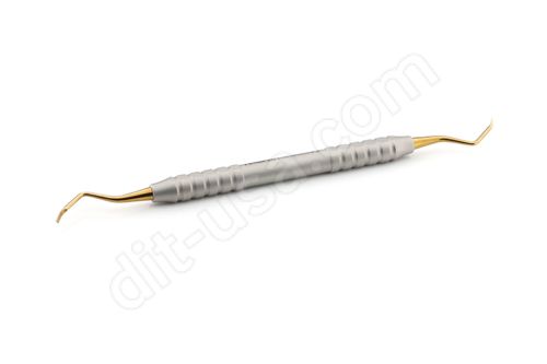 PR12 Prichard Surgical Curette, DE, Tru-Grip® Handle, Gold Titanium