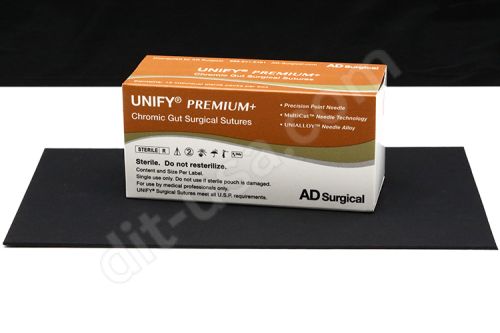 4-0 x 18" Unify Premium Chromic Gut Sutures with P-3 Needle - 12/Box