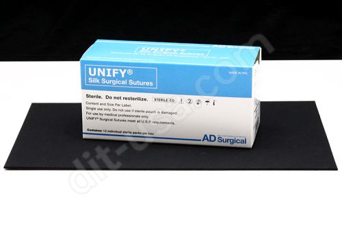 5-0 x 18" Unify Silk Sutures with P-3 Needle - 12/Box