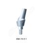 1mm Cuff 15 Degree Angled Titanium Abutment for Standard Platform Internal Hex Connection