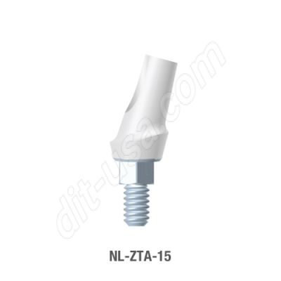 15 Degree Angled Zirconia Abutment Narrow Platform Conical Connection