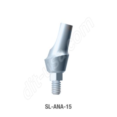 15 Degree Angled Titanium Abutment for Standard Platform Conical Connection