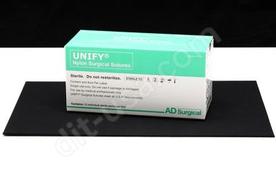 5-0 x 18" Unify Nylon Sutures with FS-2 Needle - 12/Box